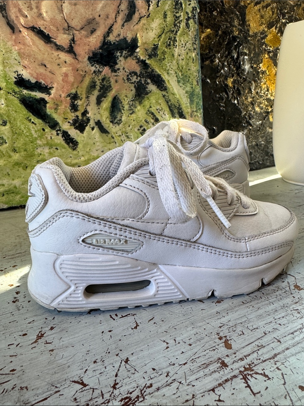 Nike White Kids Air Max Sneakers Size 11